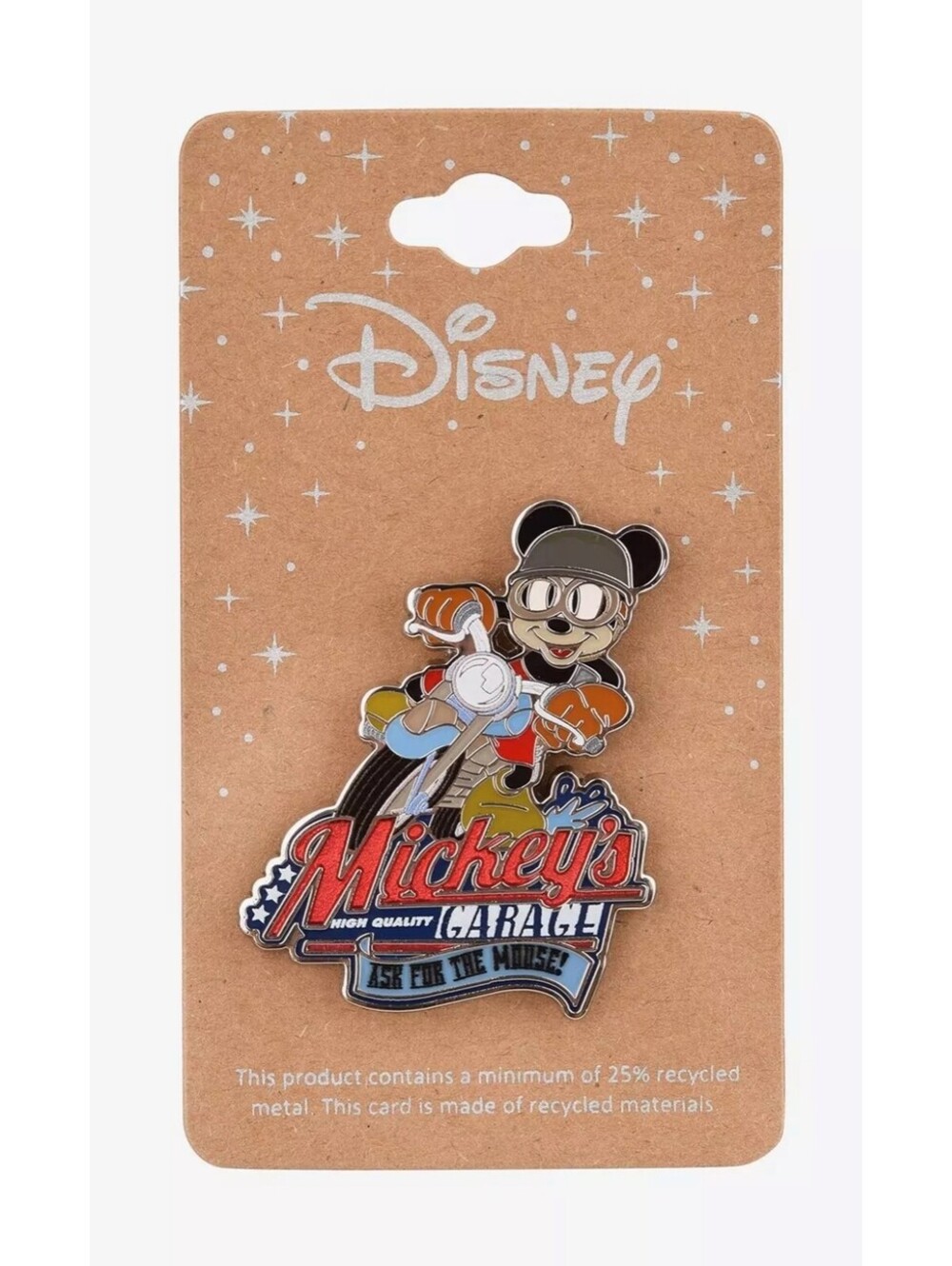 Disney Mickey Mouse Mickey's Garage Motorcycle Enamel Pin